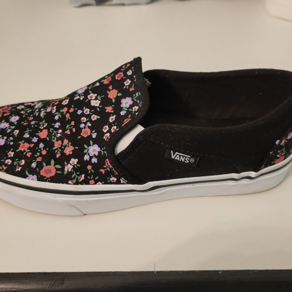 Vans Womens Asher Floral Slip ons size 7 1/2 - Picture 8 of 9